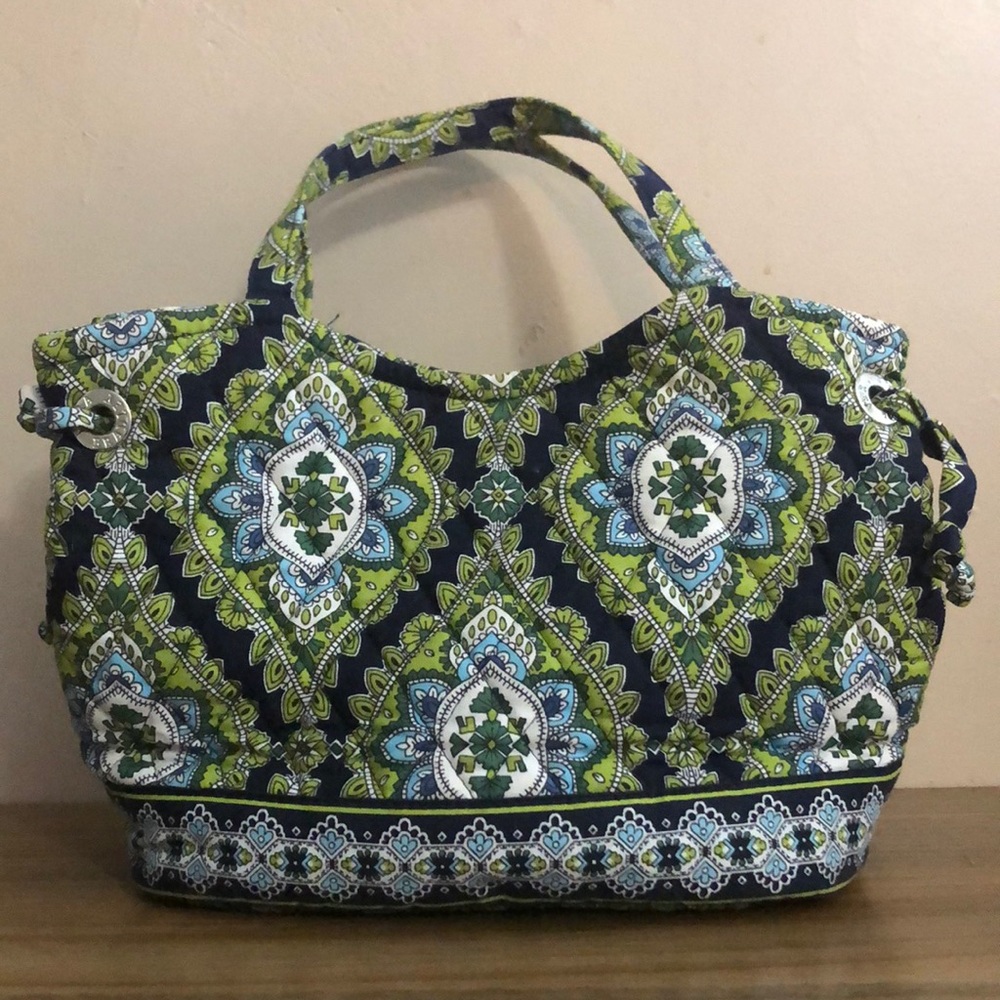 Vera Bradley, Small, Green and blue patterned bag.